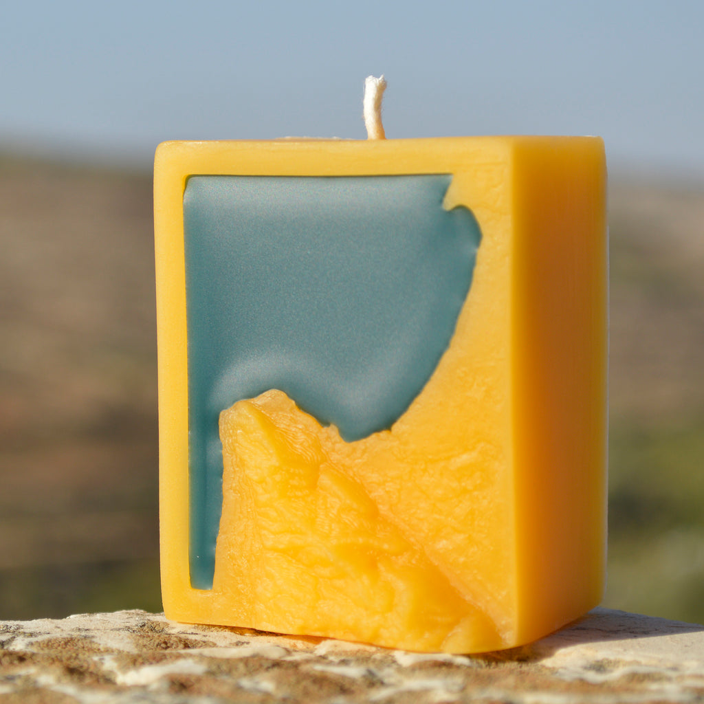 Beeswax Candle of Haifa Bay and Mt Carmel